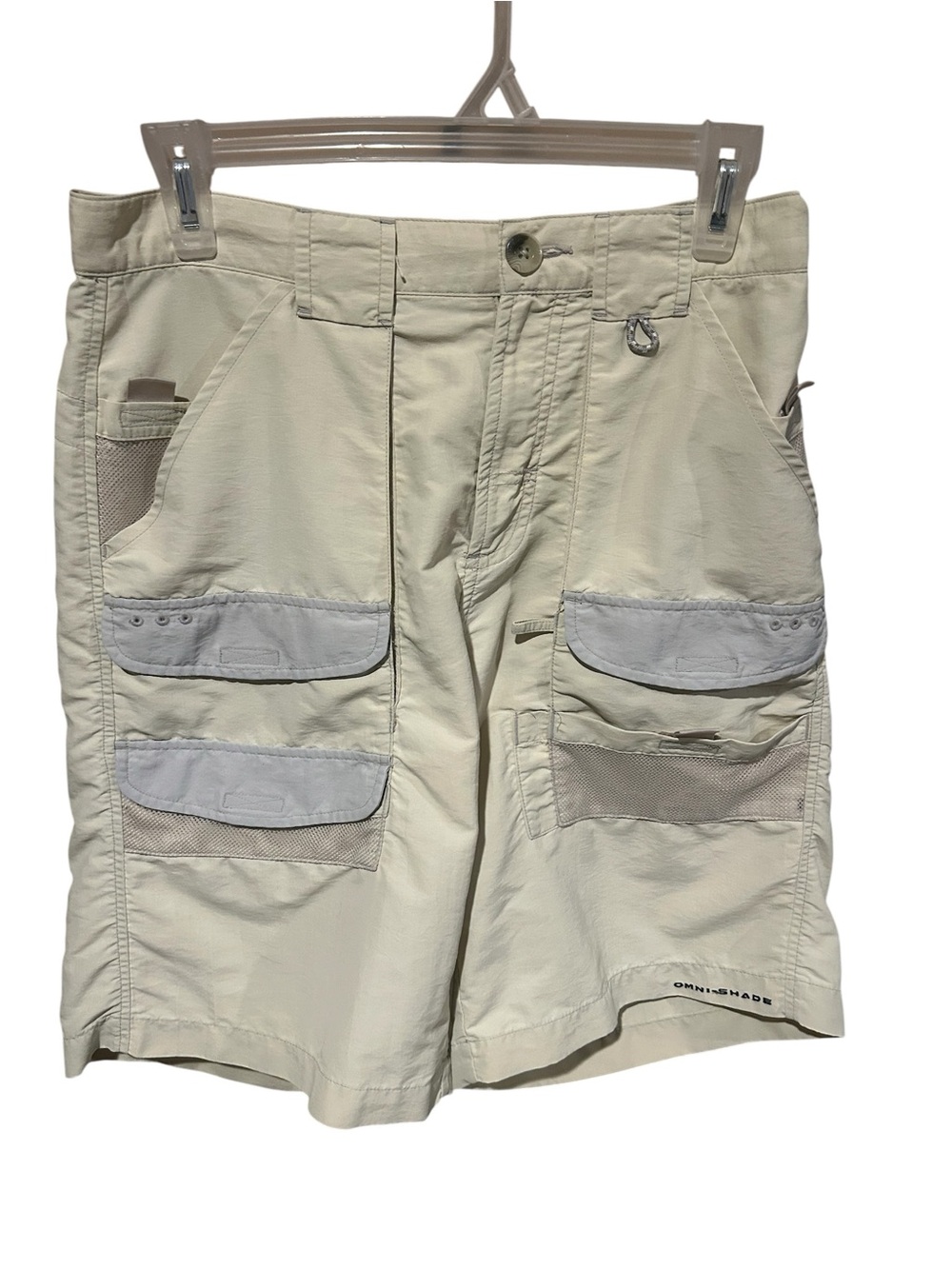 Columbia Men’s Light Khaki Cargo Shorts with Utility Pockets